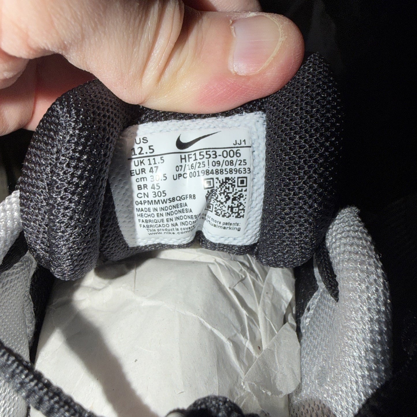 Size 12.5 Nike Zoom Vomero 5 Anthracite Flat SilverHF1553-006