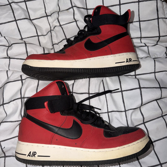 Size 10 - Nike Air Force 1 '07 High University Red Black
