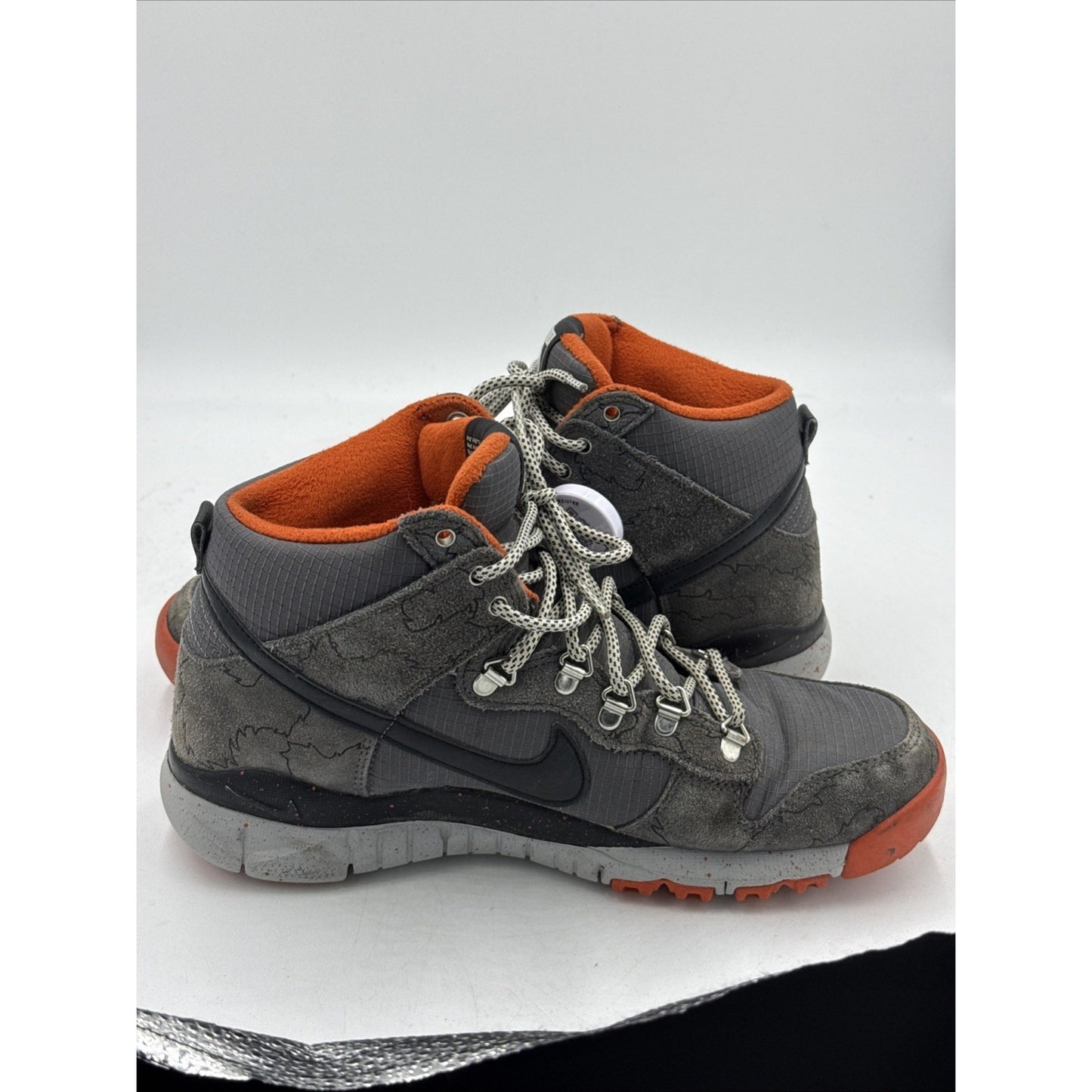 Size 10 - Poler x Nike Dunk OMS High Dark Grey Orange