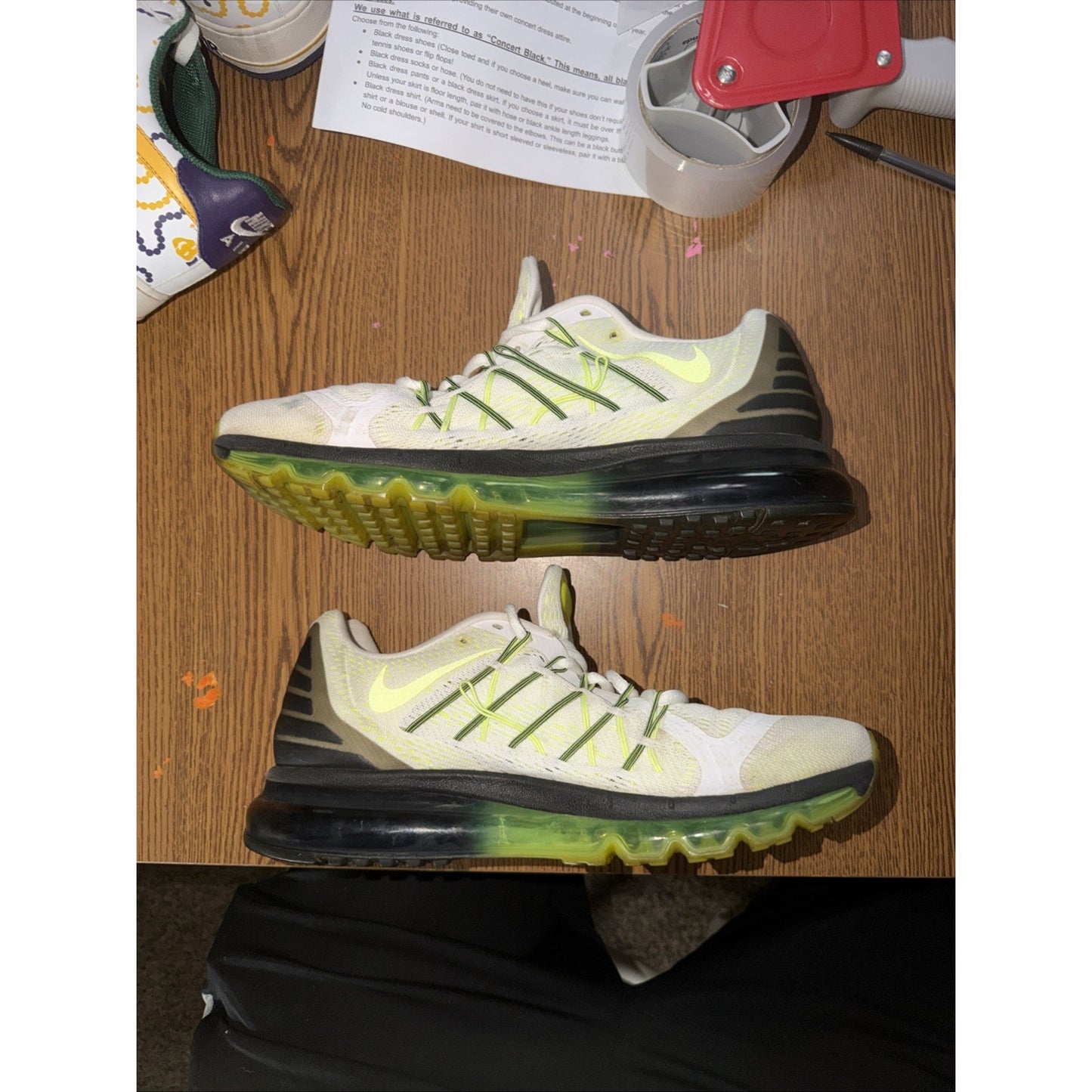Size 10 - Nike Air Max 2015 White Volt CFM Sample Tagged