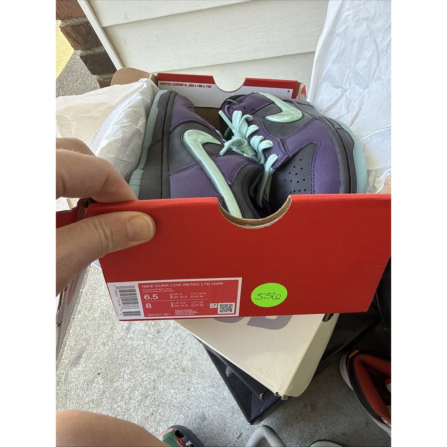 Size 6.5 - Nike Dunk LTD Low Wizard