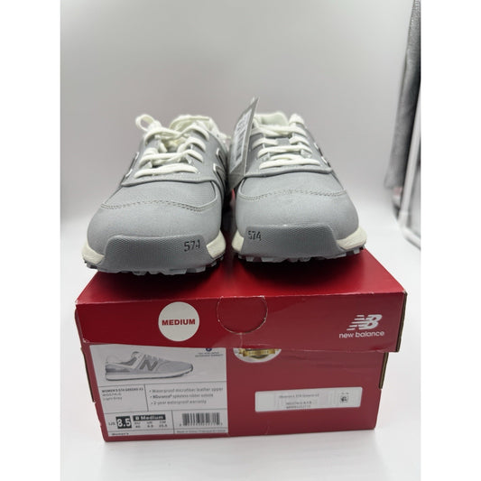 Size 8.5 - New Balance 574 Greens v2 Light Grey W