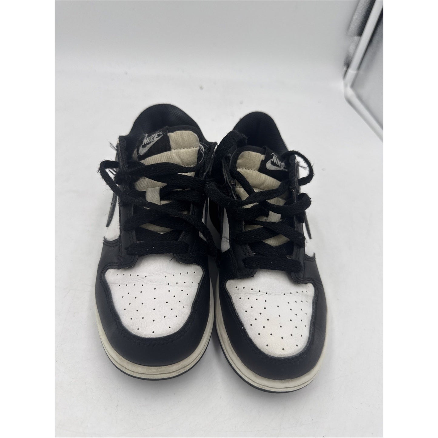 Size 2 (PS) - Nike Dunk Low Black White - CW1588-100