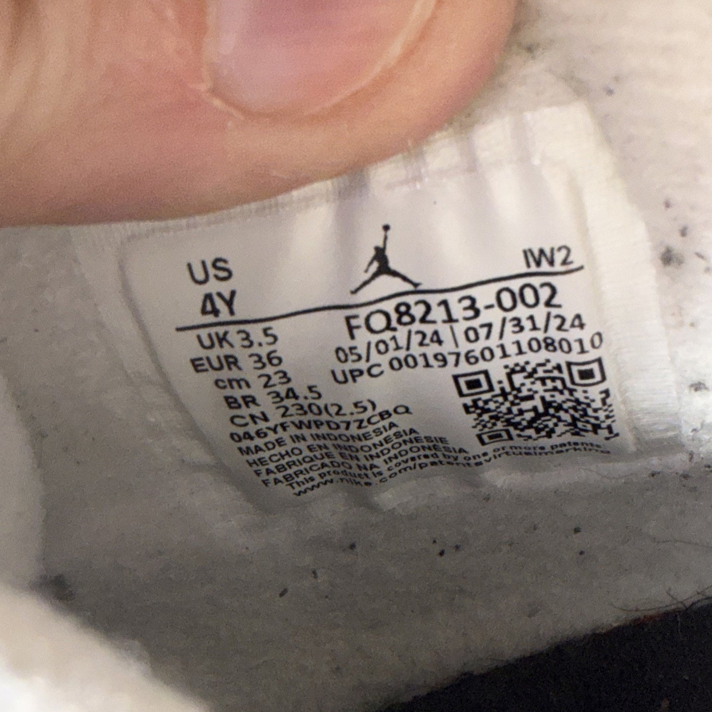 Jordan 4 Retro "Fear" (GS) Kids' Shoes 4YBlack/White-Anthracite FQ8213-002