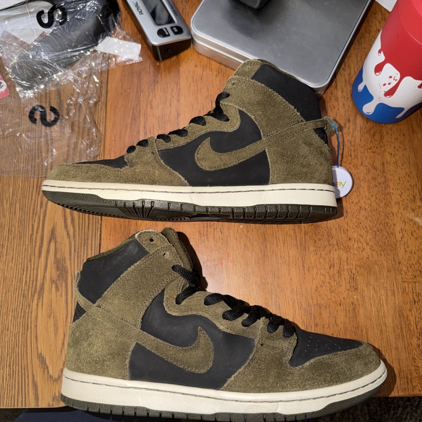 Nike SB Dunk High Un-Loden Olive 2016 Size 8.5 Vintage Rare OG 854851-330