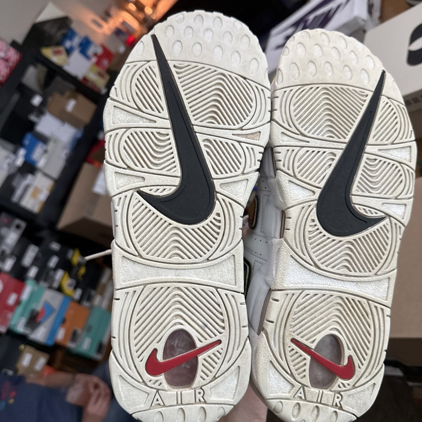 Size 10 - Nike Air More Uptempo Peace, Love, Basketball