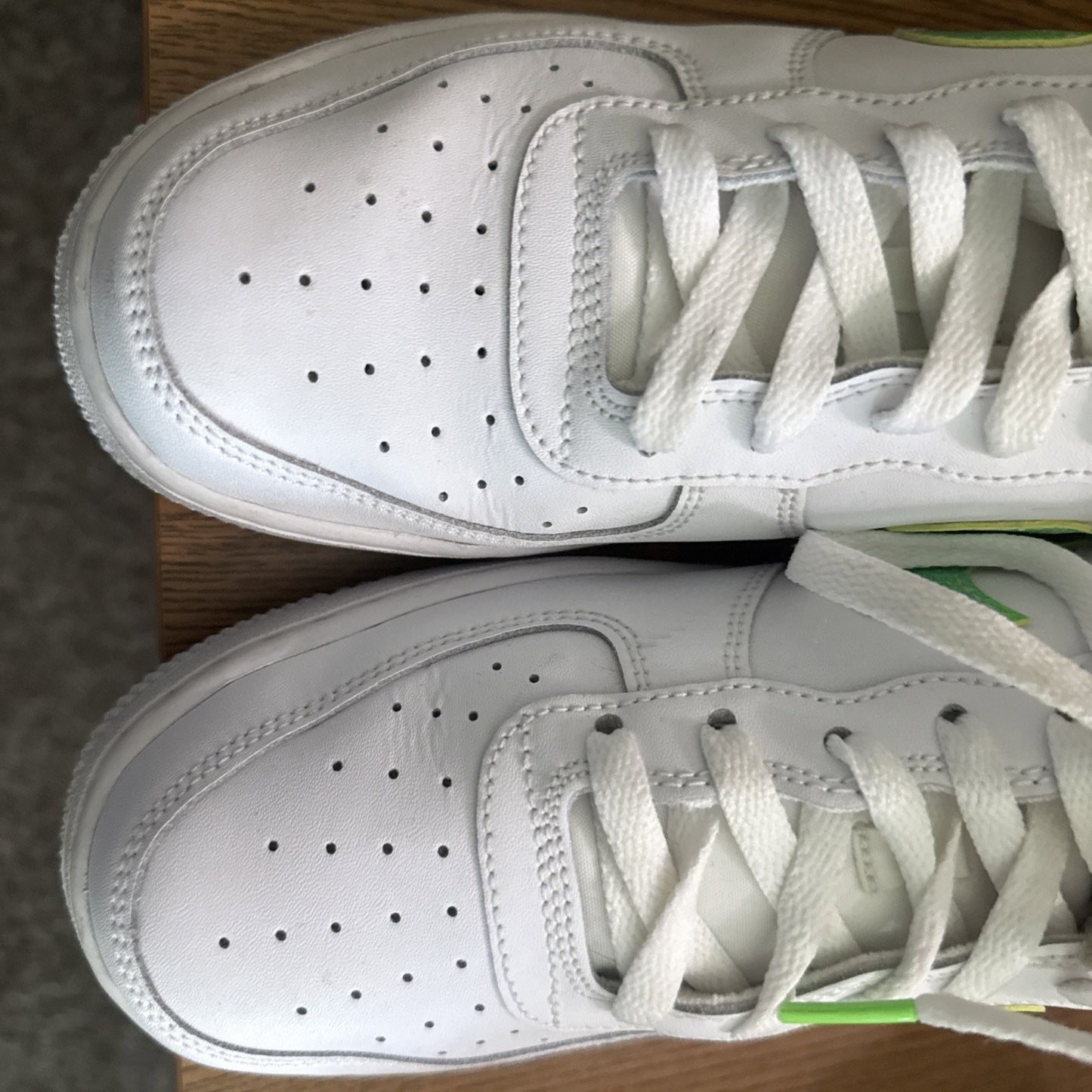 Nike Air Force 1 '07 LV8 White Aquamarine Green Strike DJ5154-100 Size US 7Y
