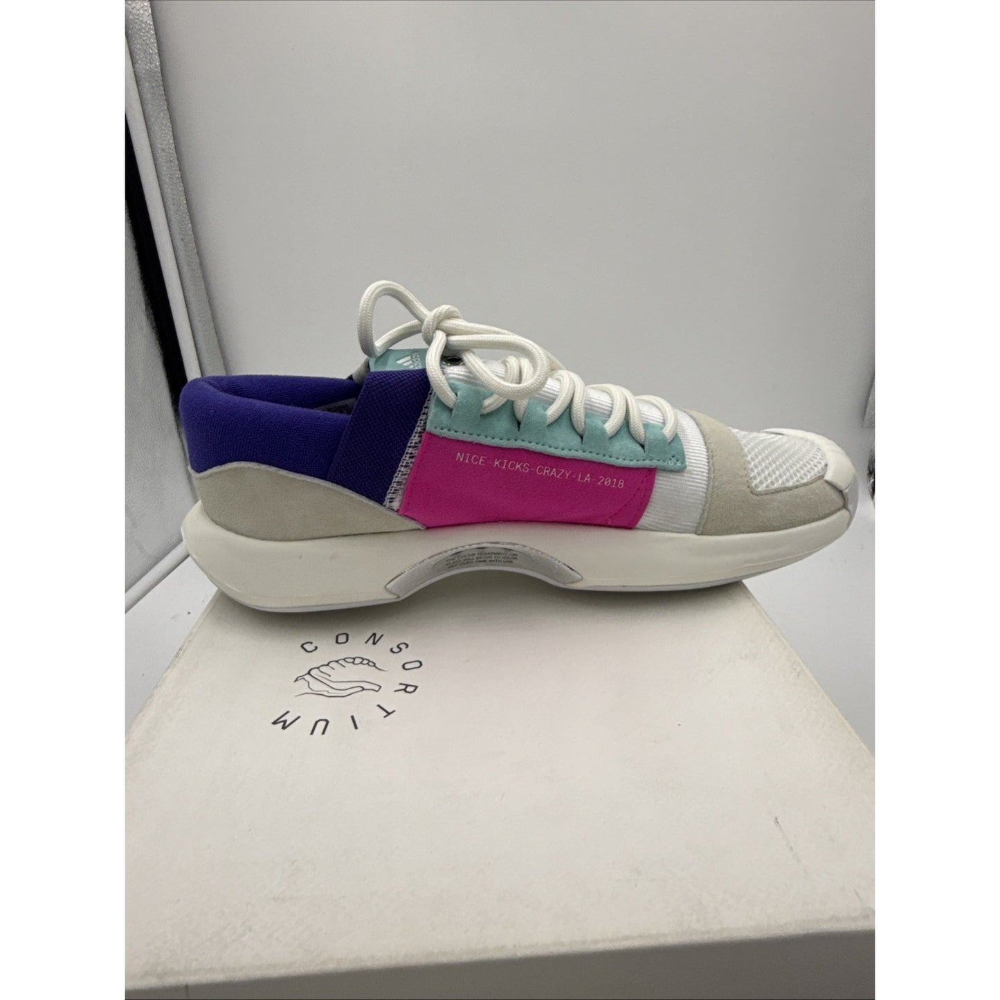 Size 8.5 - Nice Kicks x Adidas Crazy 1 ADV White Teal Purple
