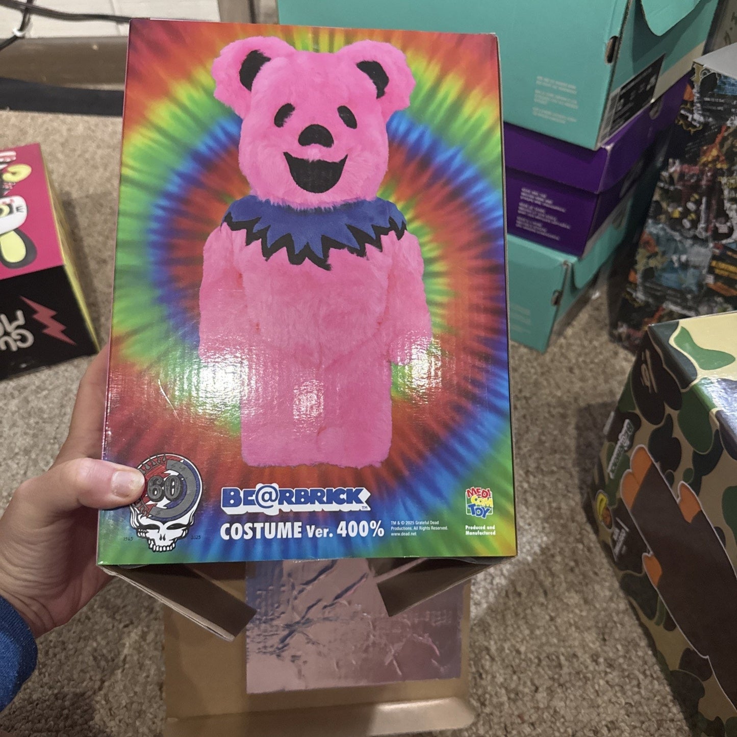 MEDICOM TOY BE@RBRICK GRATEFUL DEAD DANCING BEARS COSTUME Ver. PINK 400％