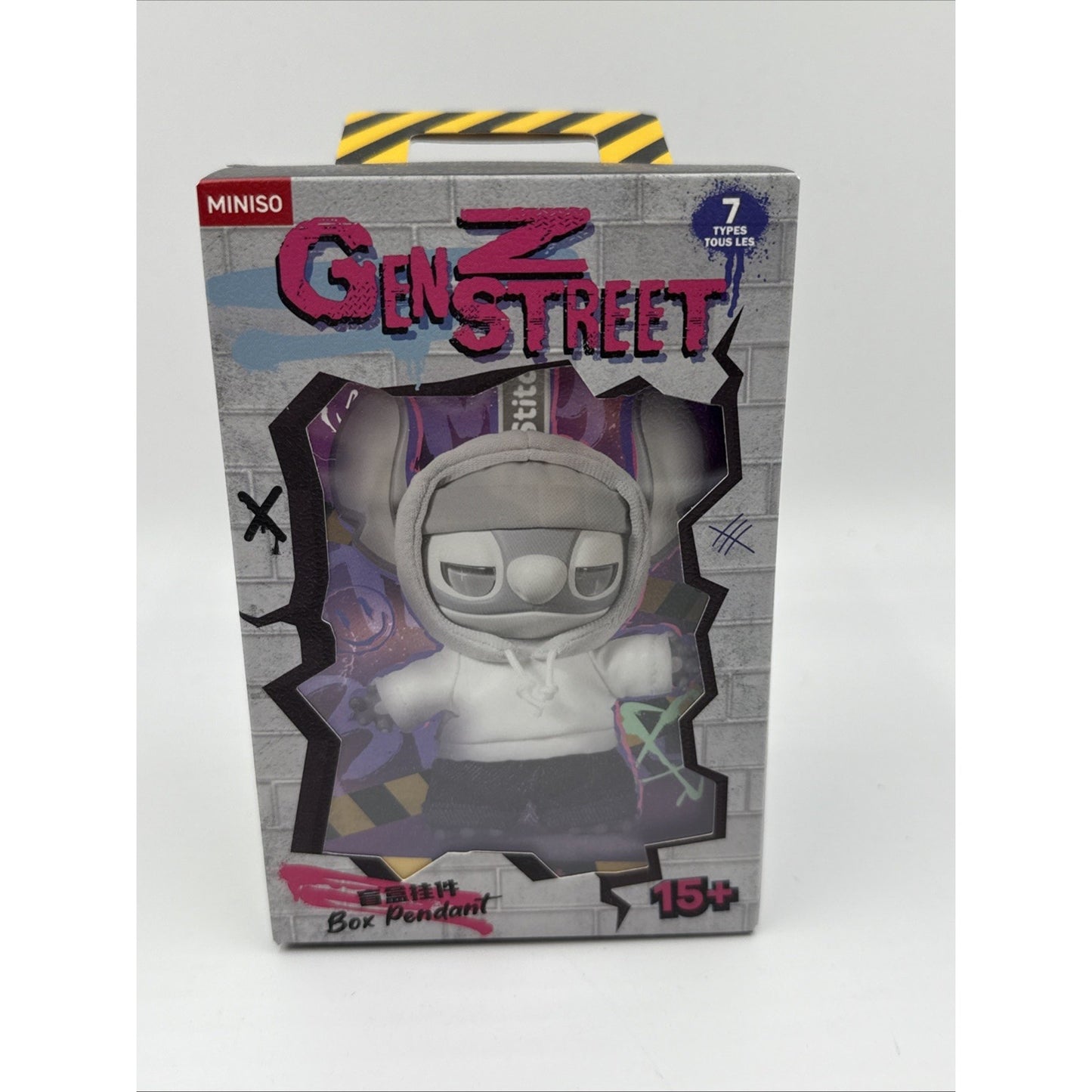 Authentic Miniso Stitch Gen Z Street Series Vinyl Plush Pendant Disney Blind Box