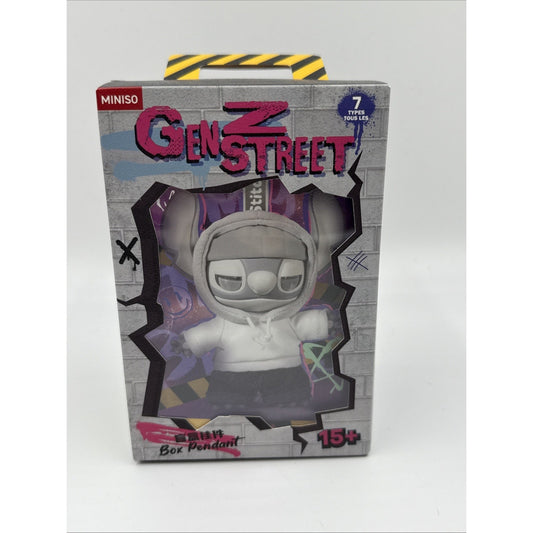Authentic Miniso Stitch Gen Z Street Series Vinyl Plush Pendant Disney Blind Box