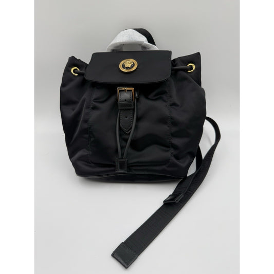 Versace Mini Nylon Medusa Drawstring Backpack Bag