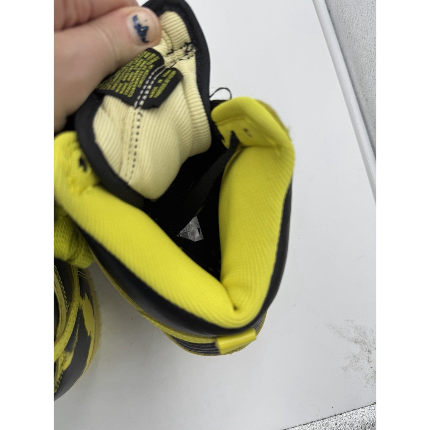 Size 9 - Nike Dunk 1985 High Yellow Acid Wash