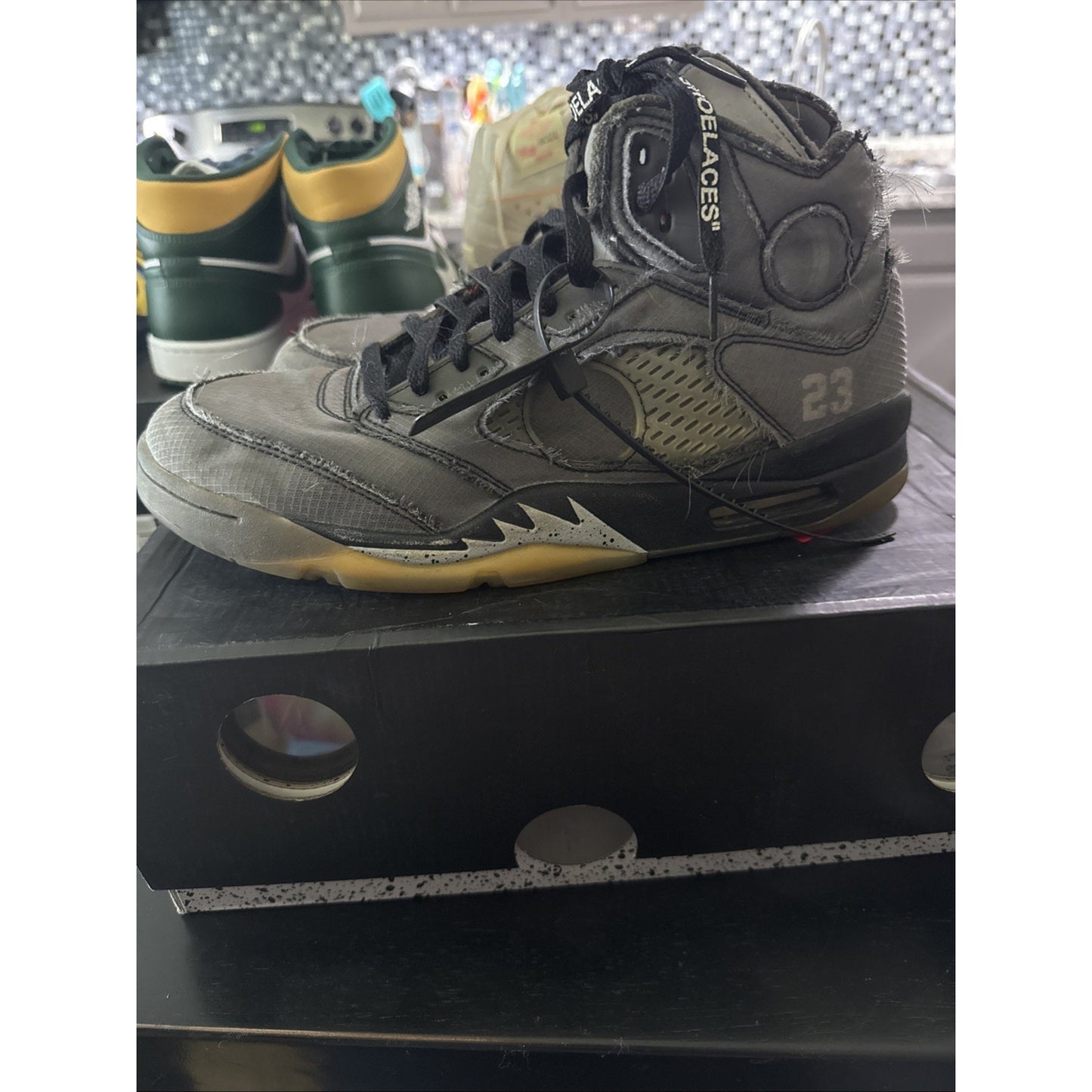 Size 12 - Jordan 5 Retro SP x Off-White Mid Muslin