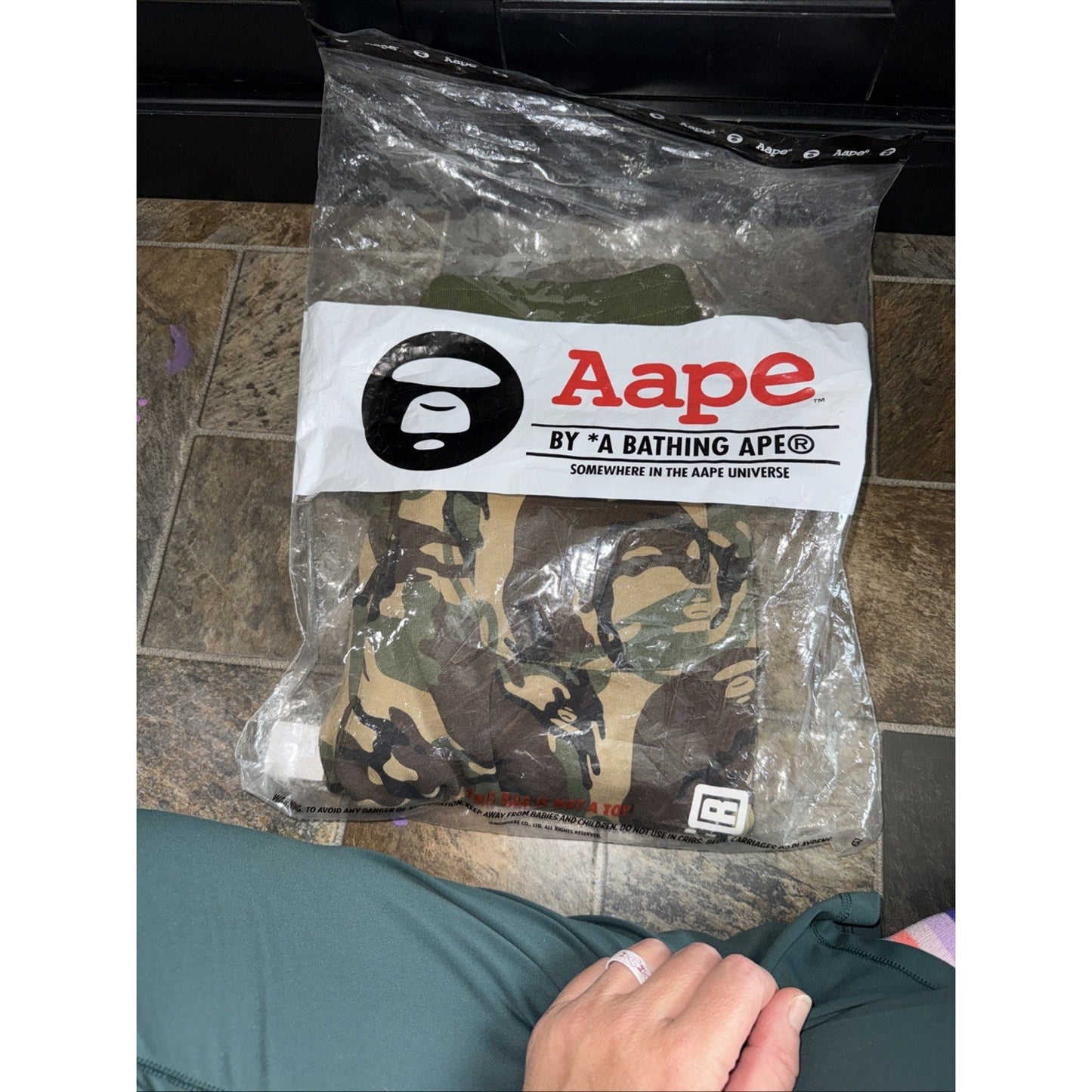 AAPE by A Bathing Ape Camo Sweatpants Joggers Adult Size M Streetwear - RARE