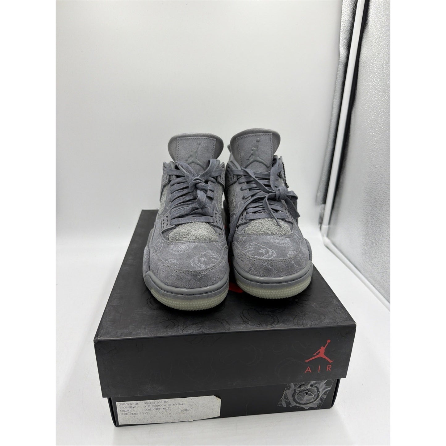 Size 7 - Jordan 4 Retro x KAWS Cool Grey 2017 Sales CFM Sample