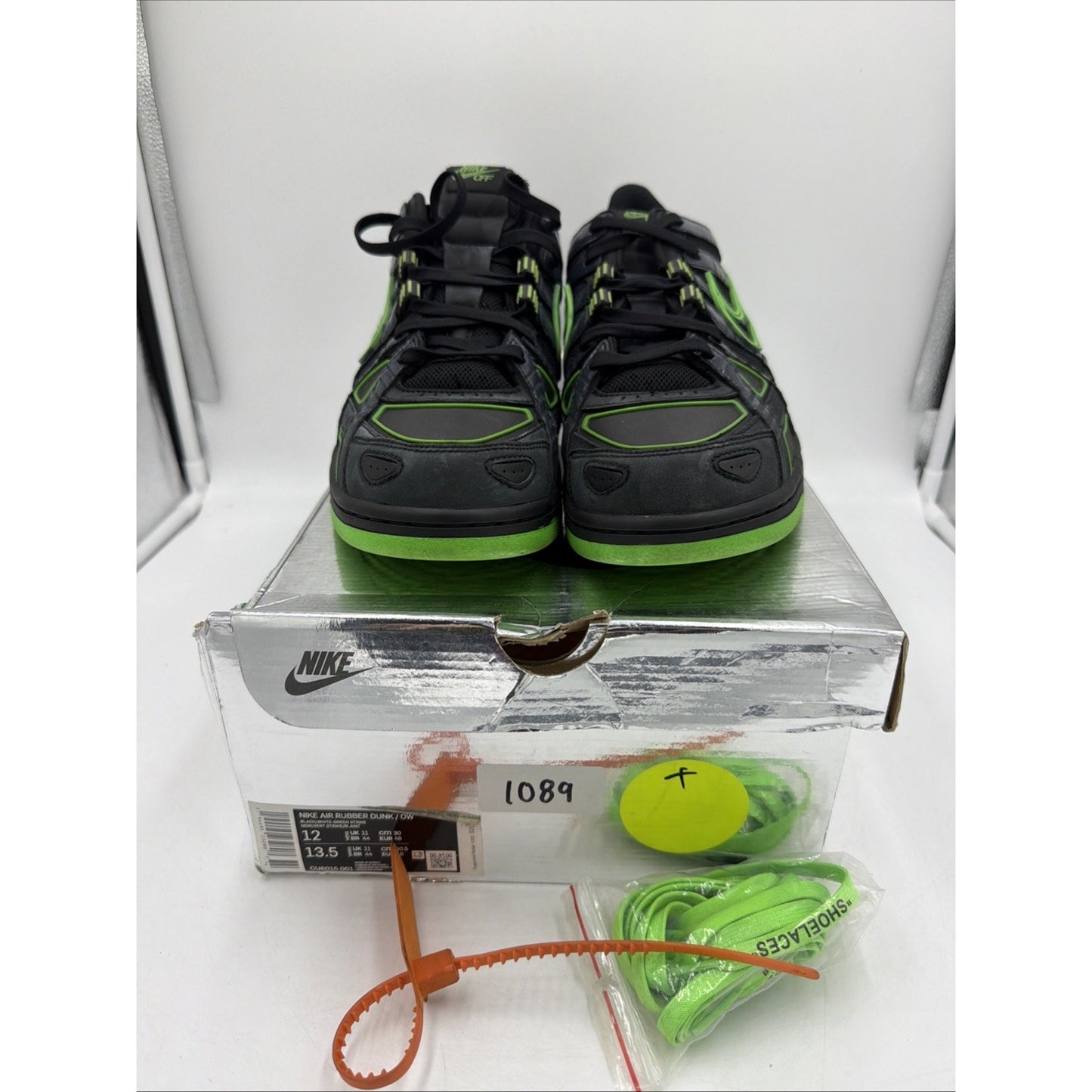 Size 12 - Nike Air Rubber Dunk x Off-White Low Green Strike