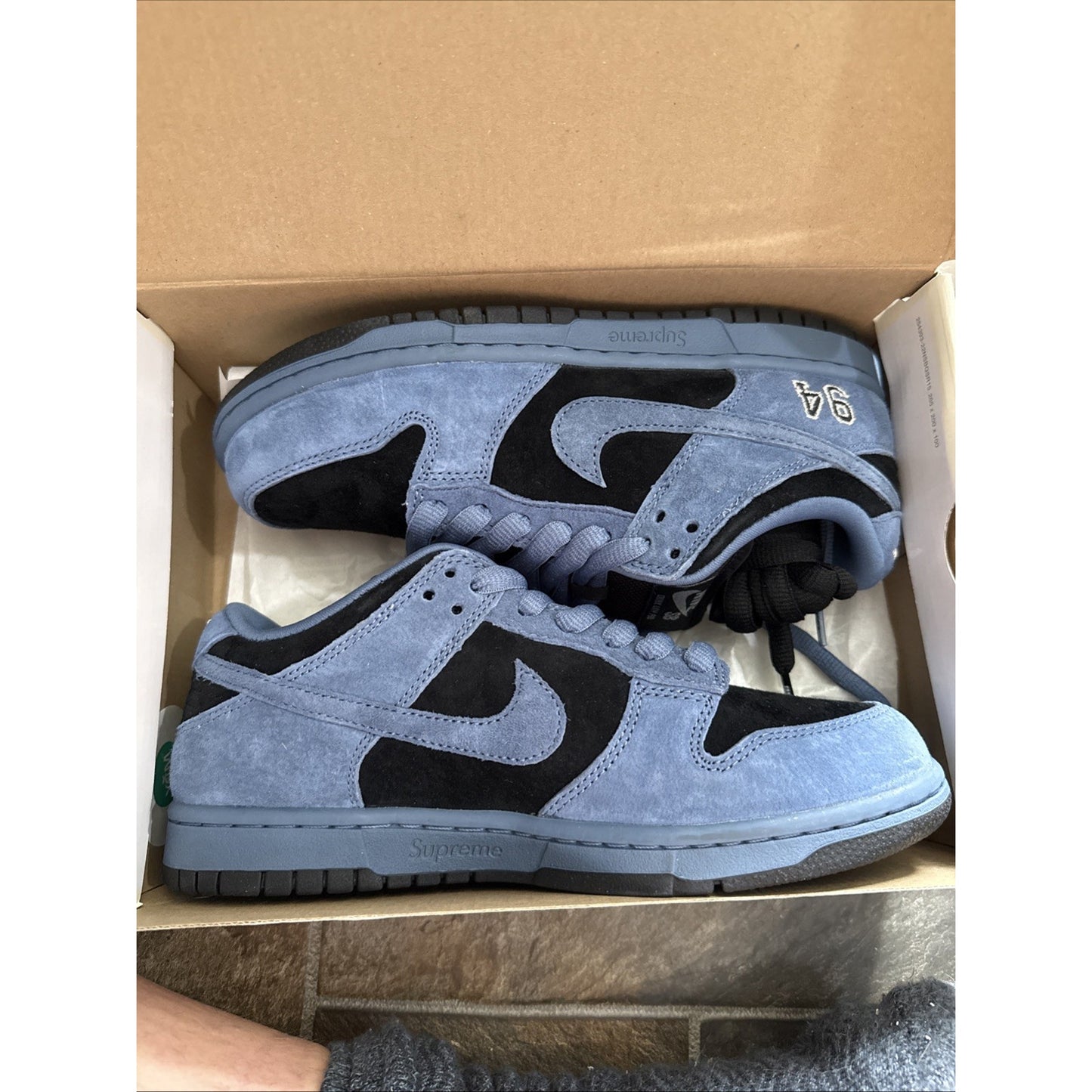 Nike SB Dunk Low x Supreme Ocean Fog Black – Size 6.5 Men