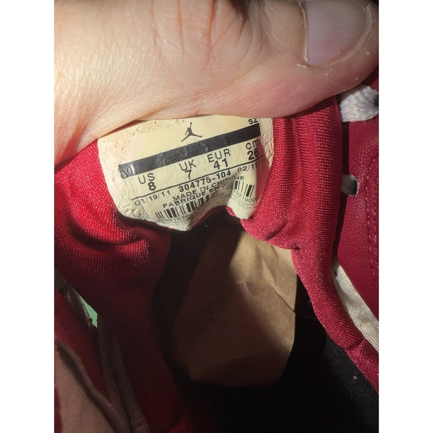 Size 6 - Air Jordan 7 Retro 2011 Cardinal