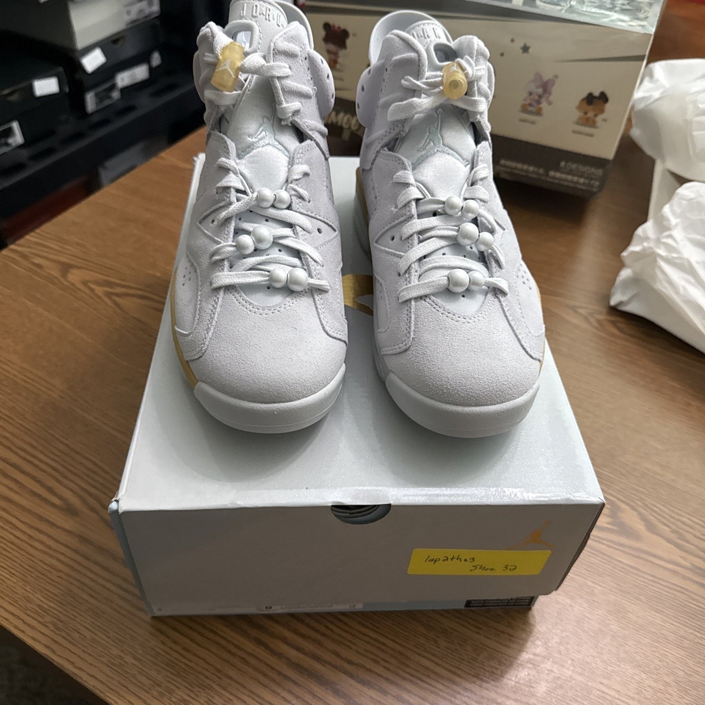 Size 8 [DQ4914-074] Womens Air Jordan RETRO 6 CRAFT 'PARIS OLYMPICS PEARL