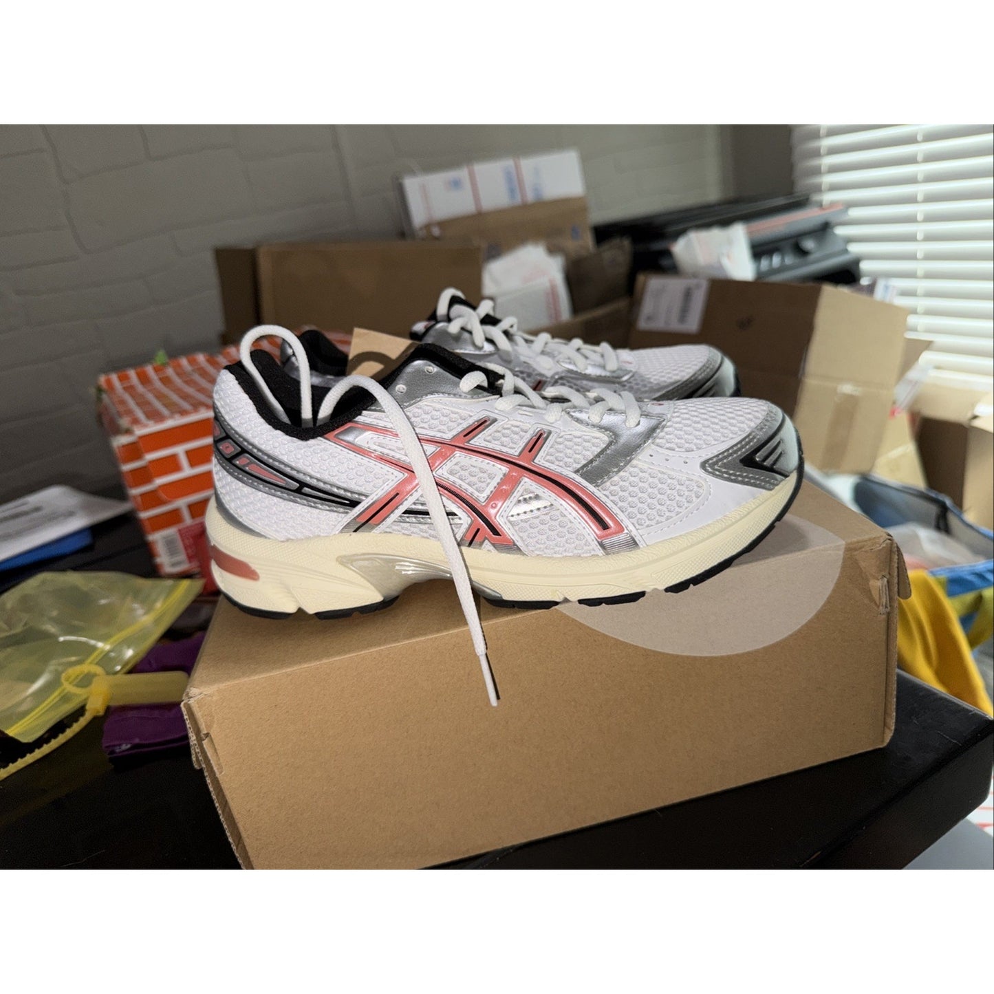 Size 6 - ASICS Gel 1130 White Desert Red Women’s 7.5