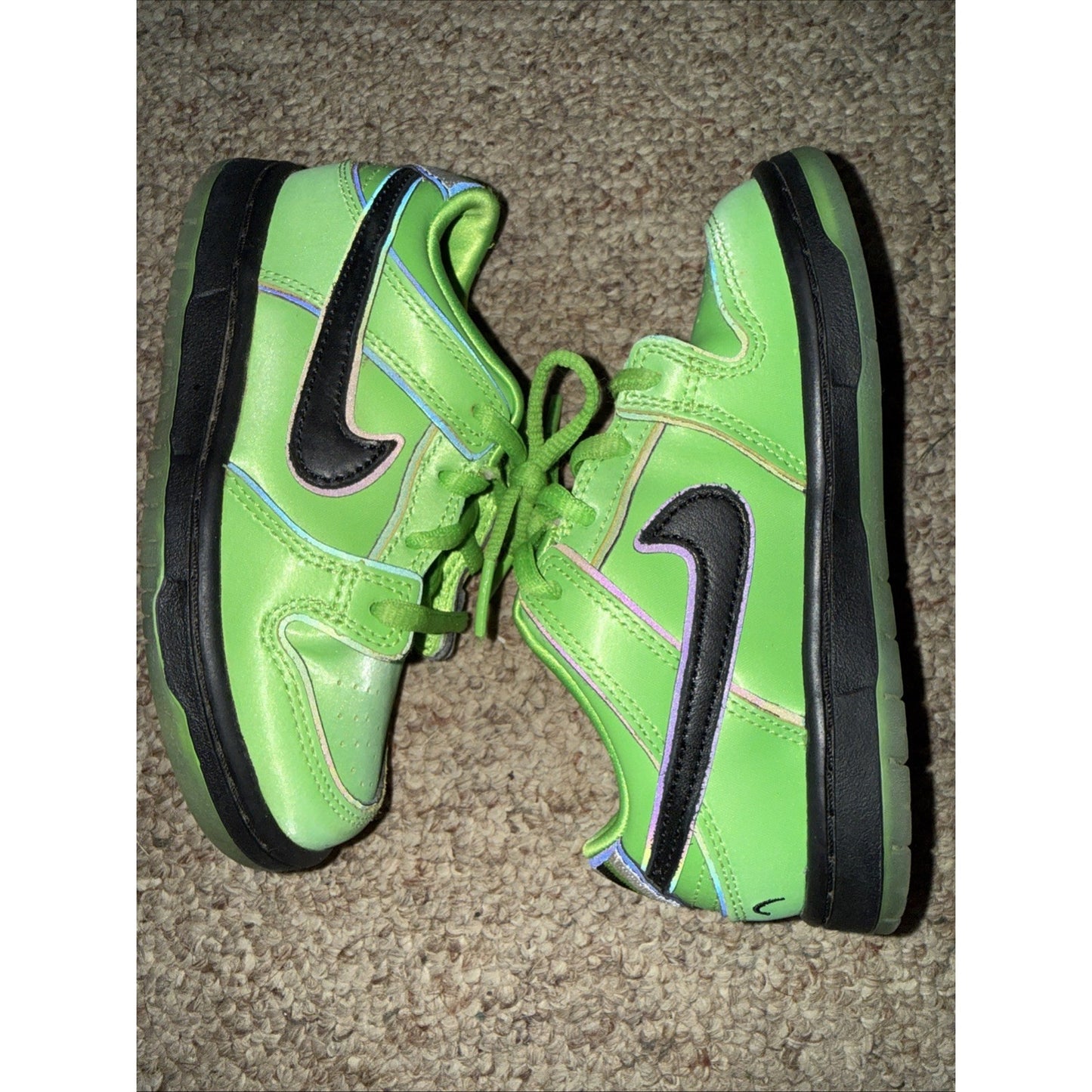 Toddler Size 9C Nike SB Dunk Low The Powerpuff Girls Buttercup (FZ8831-300)