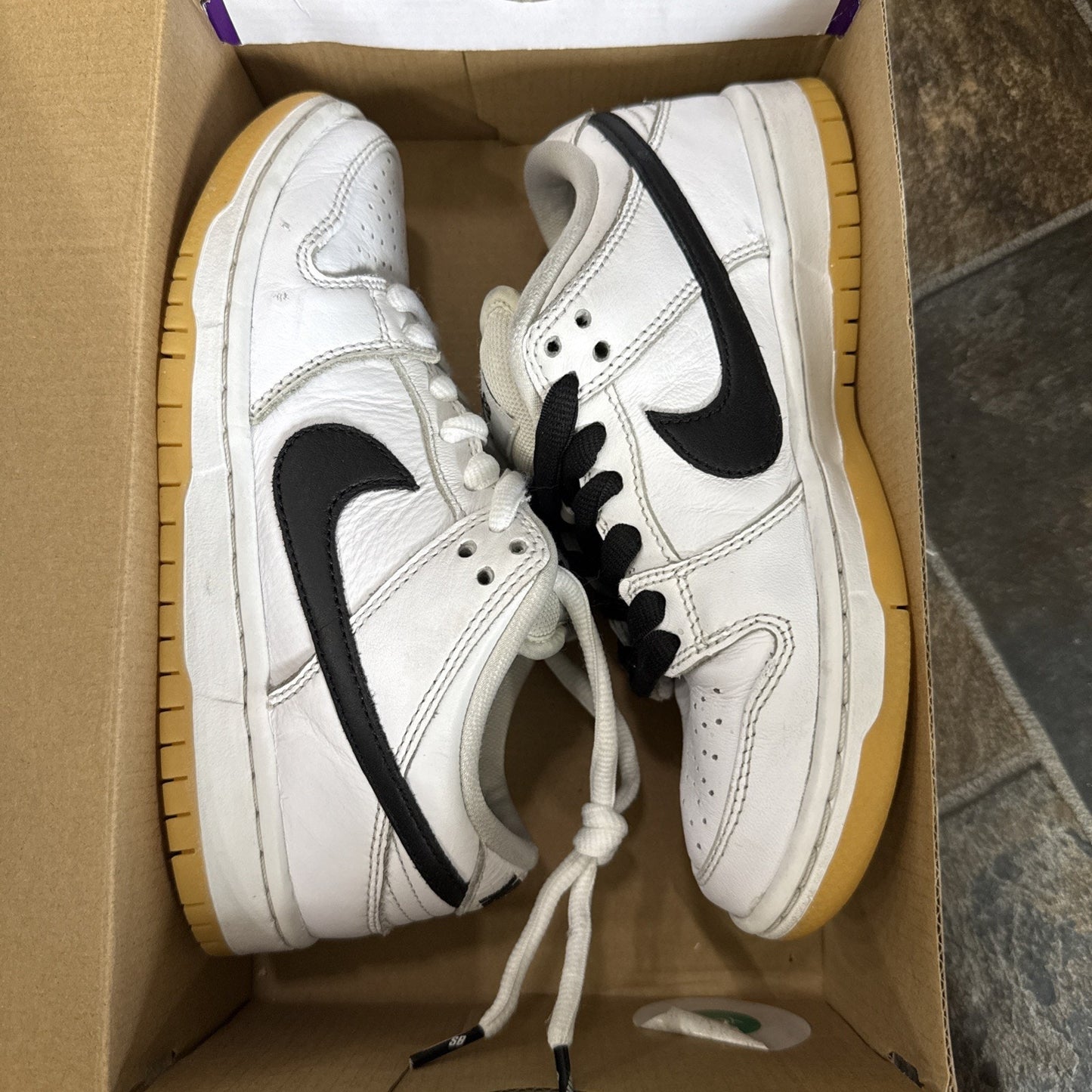 Nike Sb Dunk Low White Gum Bottom