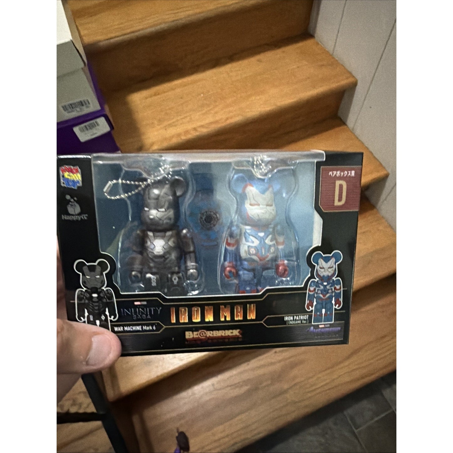 MEDICOM TOY Figure Bearbrick Iron Man Set of 3 Preowned