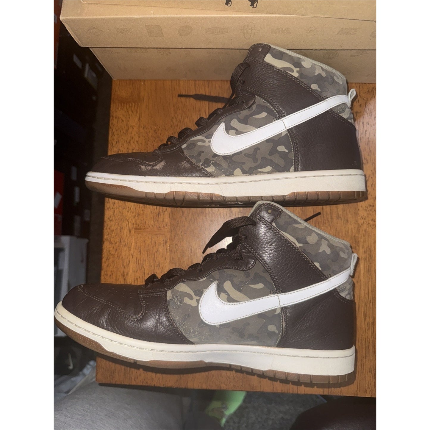 Size 10.5 - Nike Dunk Premium High Brown