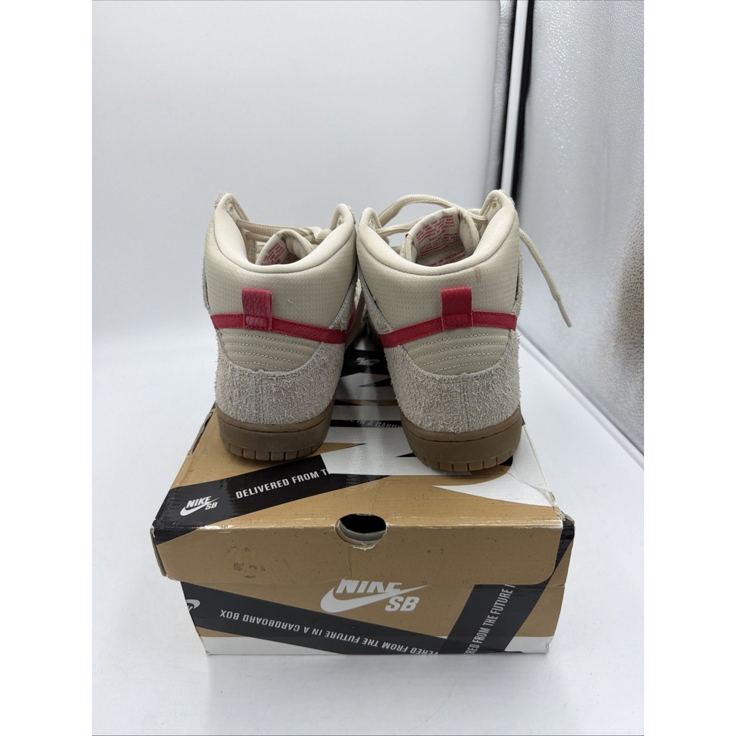 Size 8.5 - Nike Dunk Pro SB High Birch Hyper Red