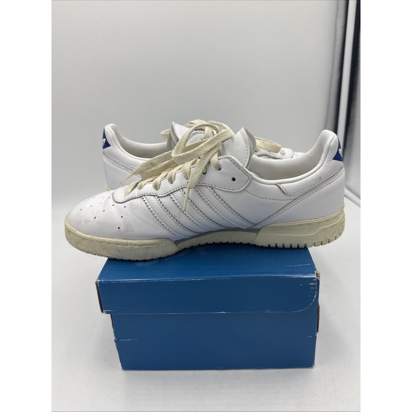Size 8.5 - Adidas Burnden SPZL White Polar Blue