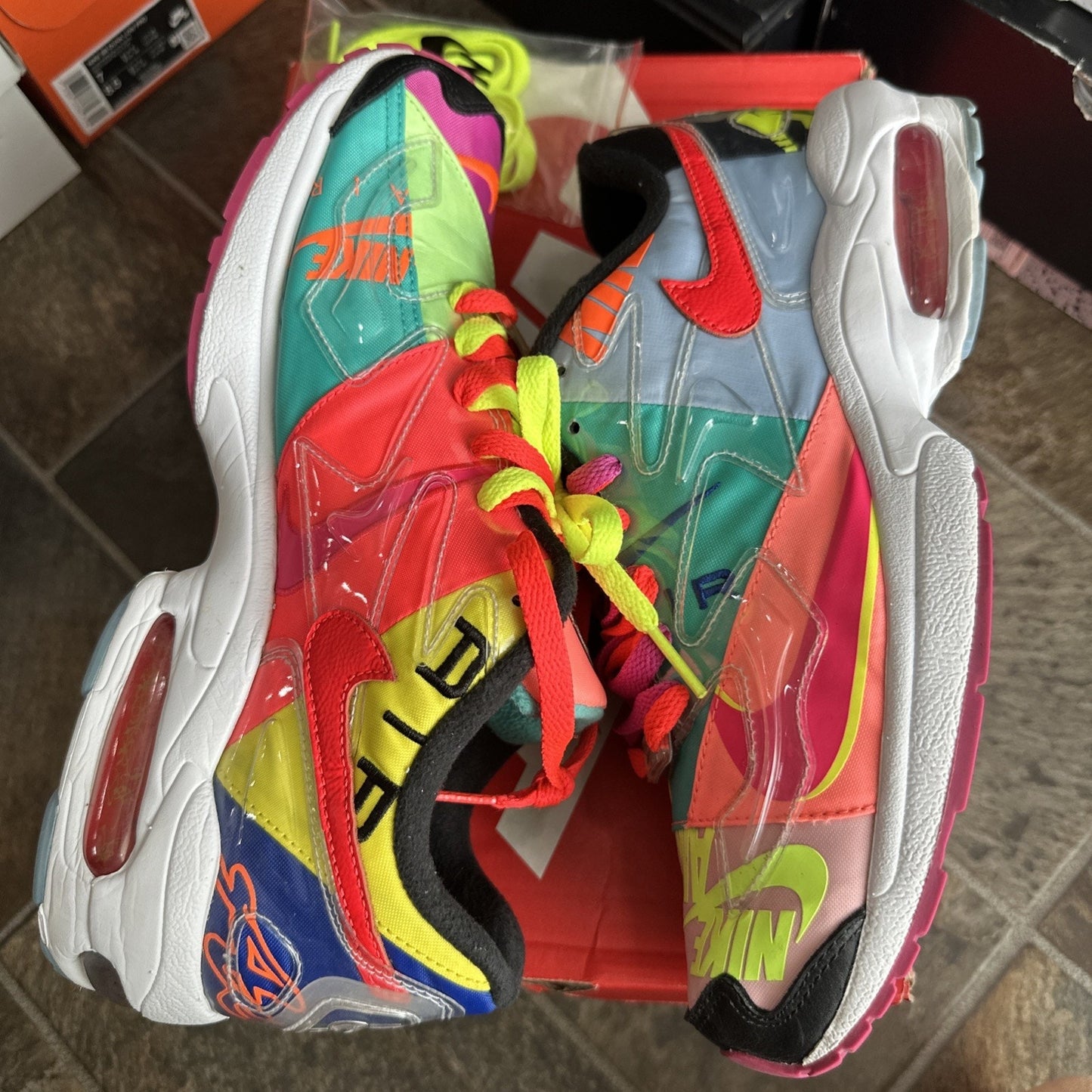 Size 9.5 - Atmos x Nike Air Max 2 Light QS Logos