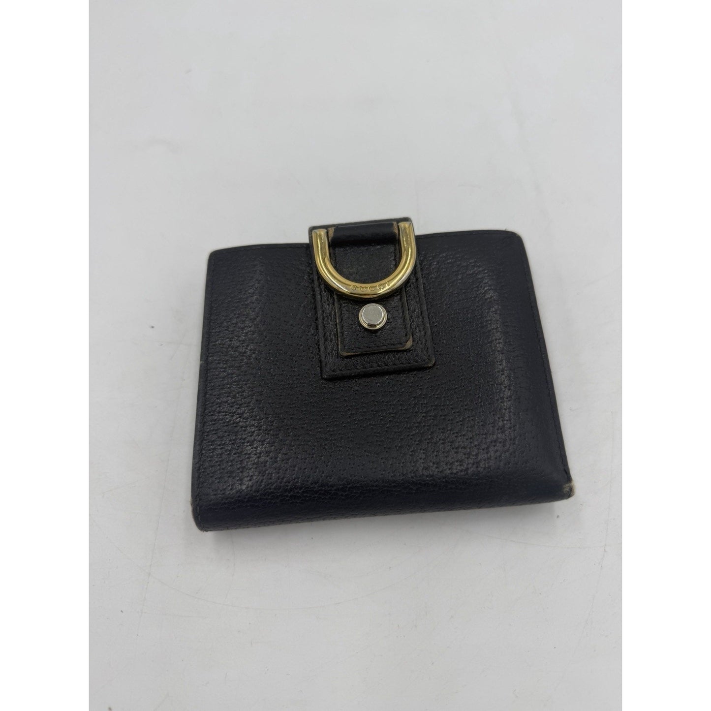 GUCCI Gucci / 2 fold wallet / leather / black / black / men's / 141411 486184