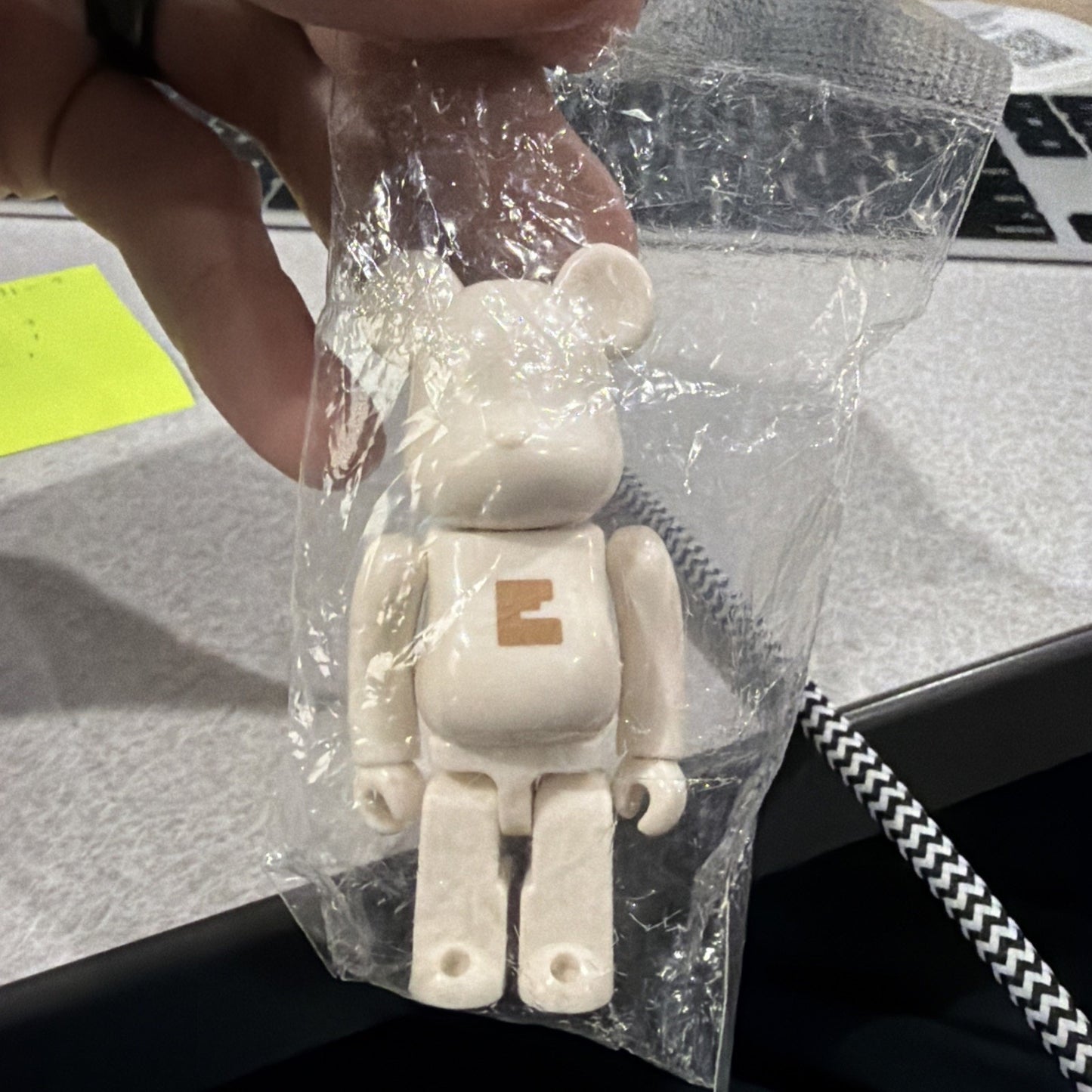 Bearbrick Series 47 “E” 100% Figurine (Base Set) White