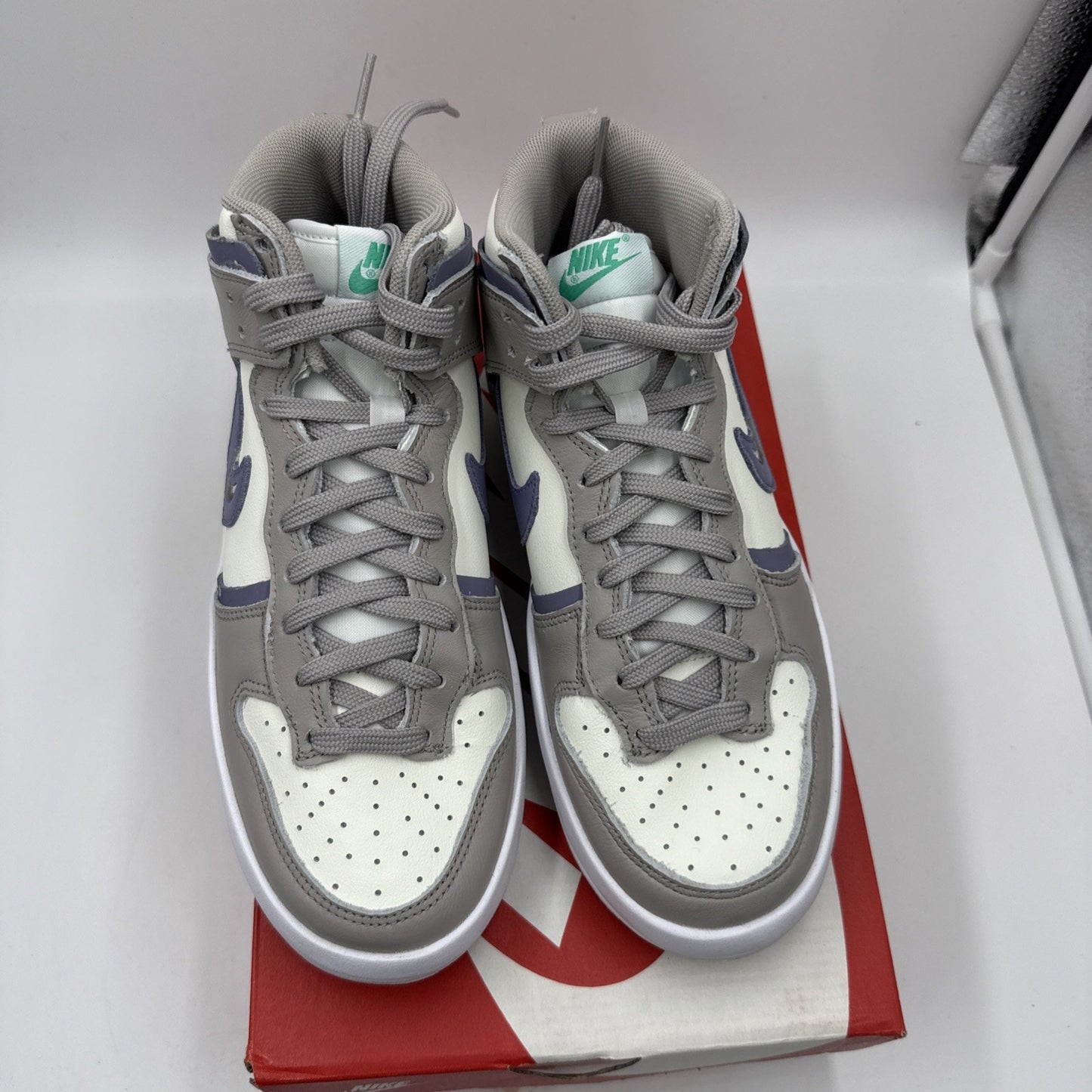 Nike Dunk High UP Women's Size 7.5 Sail Iron Purple College Grey DH3718-101 BOX BS753