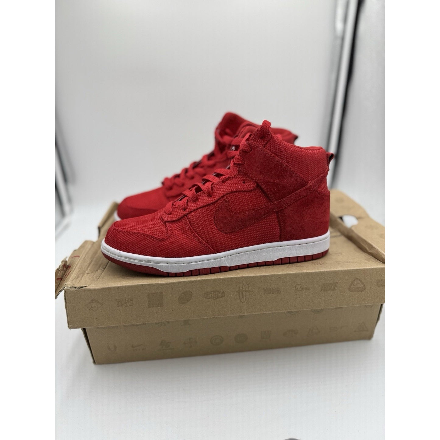 Size 8 Nike Dunk Hi Red 2011 Rare 408174-605