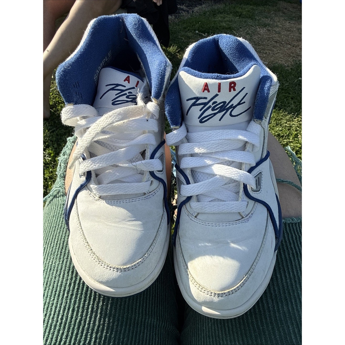 Size 3.5 - Nike Air Flight 89 White GGP Sample