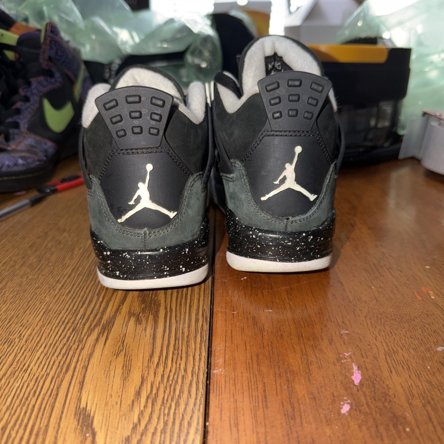 Jordan 4 Retro "Fear" (GS) Kids' Shoes 4YBlack/White-Anthracite FQ8213-002