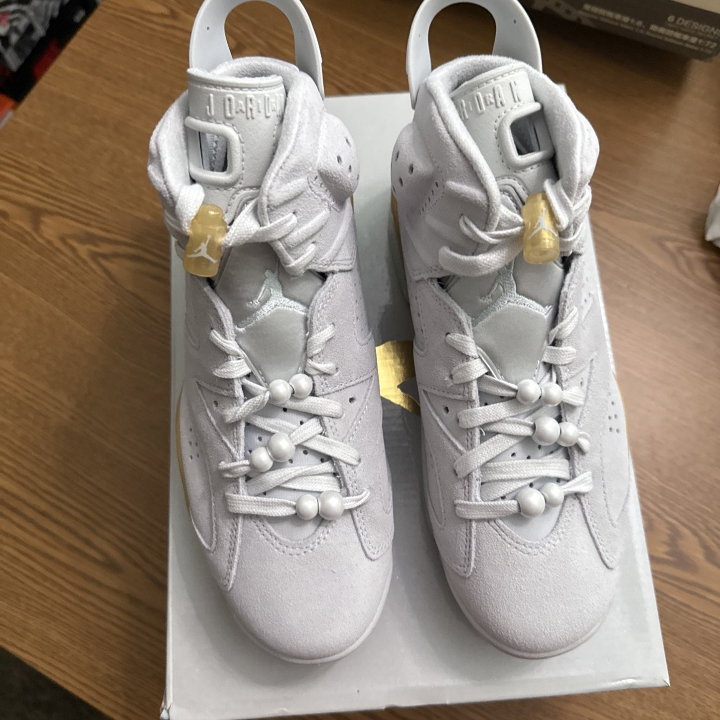 Size 8 [DQ4914-074] Womens Air Jordan RETRO 6 CRAFT 'PARIS OLYMPICS PEARL