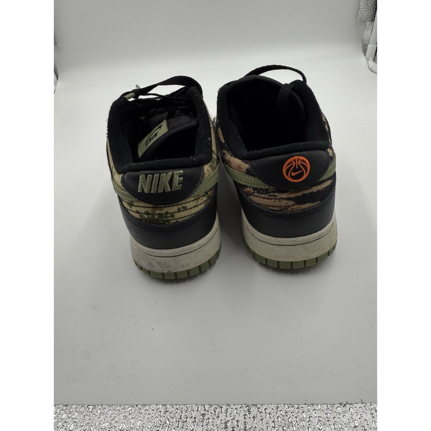 Size 8 - Nike Dunk SE Low Black Multi-Camo