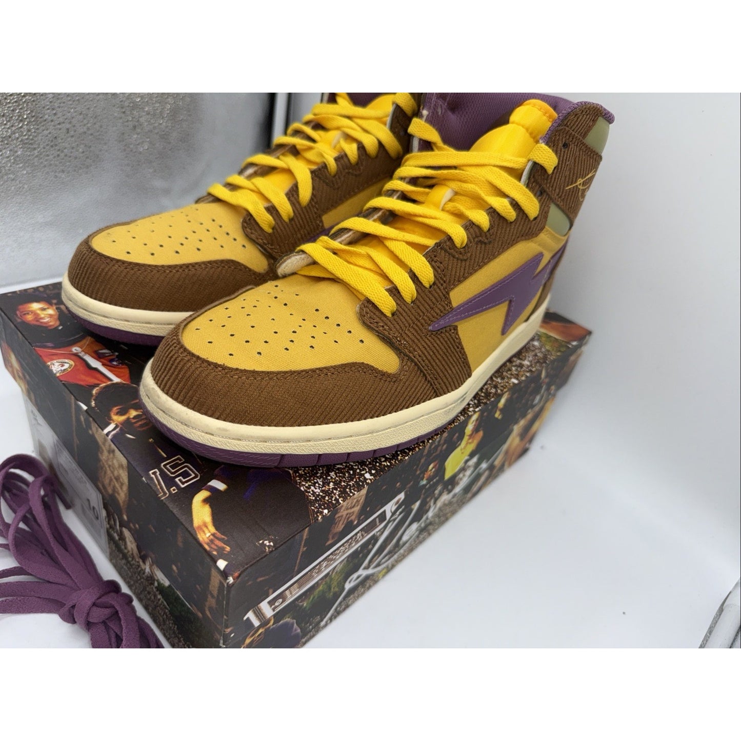 Size 10 Kiy X Reves paris Sport 85 Hi Earth Yellow BS821