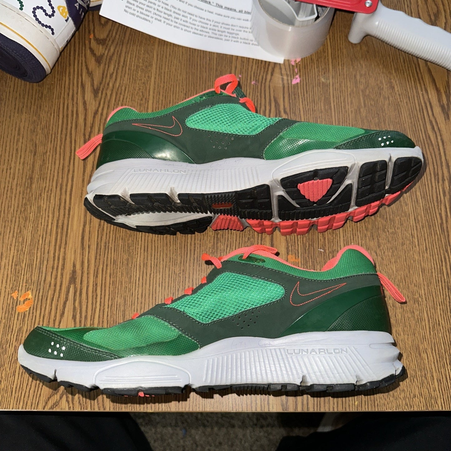 Size 10 Nike Lunarfly + 2 Trails CFM Sample Tagged Watermelon