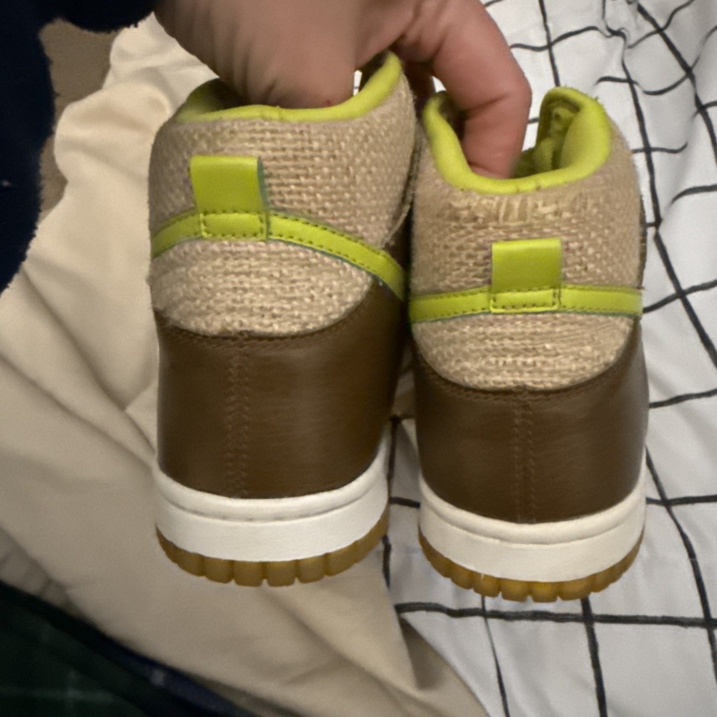 Nike Dunk Shrek GS 3.5Y 308319-231 '07 High Tweed 999999 Sample Tag