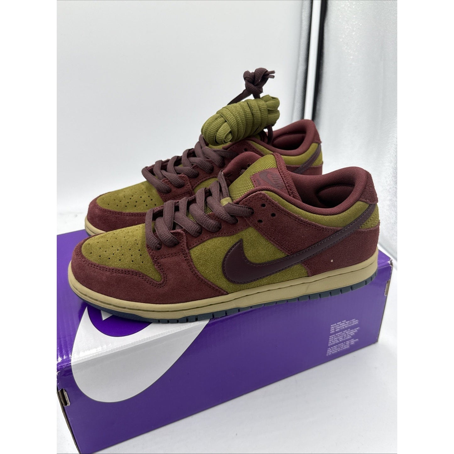 Size 8.5 - Nike Dunk SB Low Dark Team Red Olive Flak