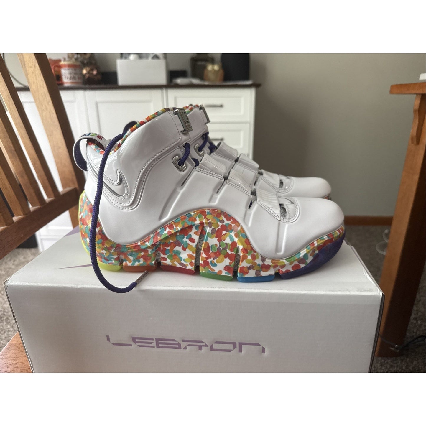Size 7.5 Men’s 9 Women’s - Nike Zoom LeBron 4 2024 Fruity Pebbles BS068