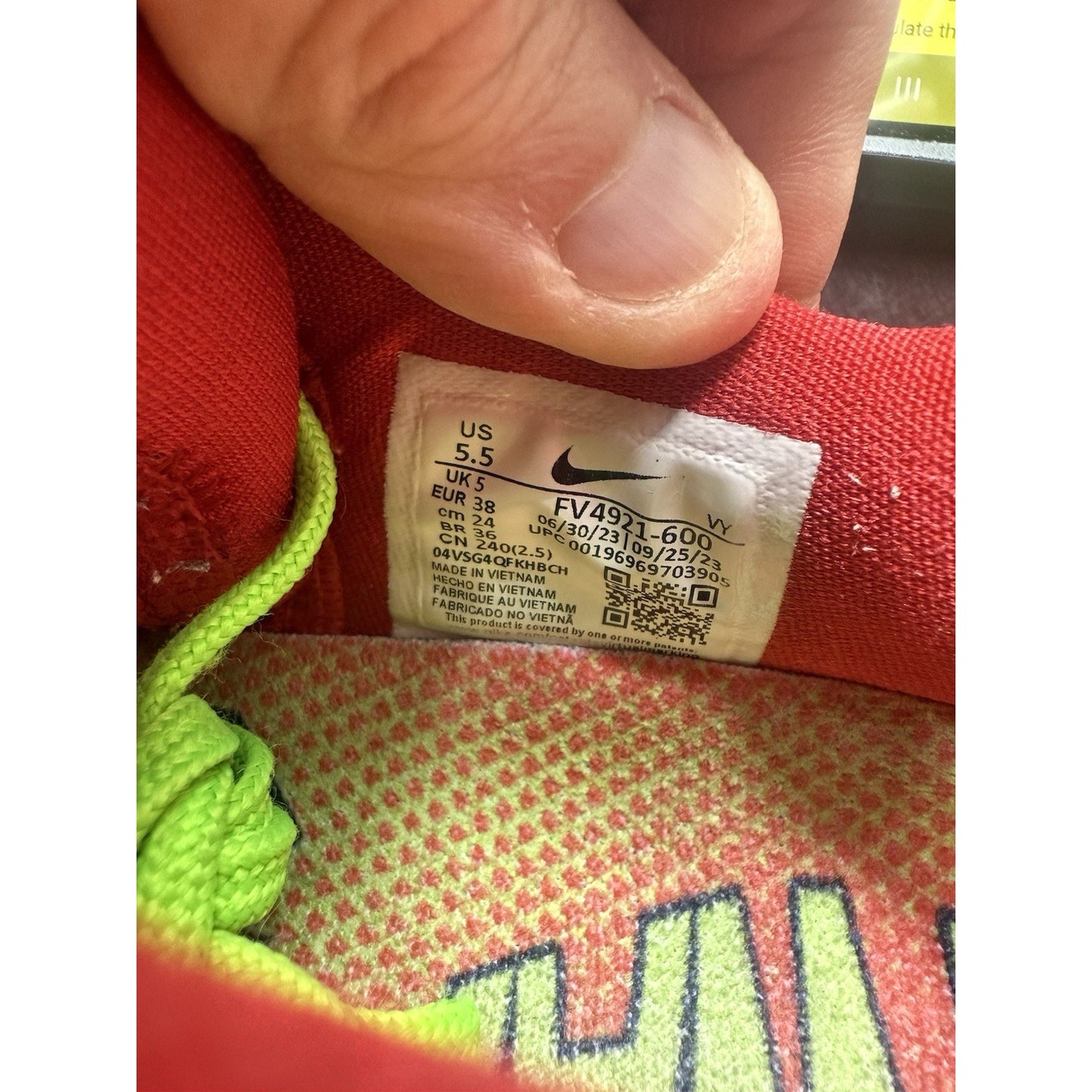 Size 5.5 - Nike Kobe 6 Protro Low Reverse Grinch