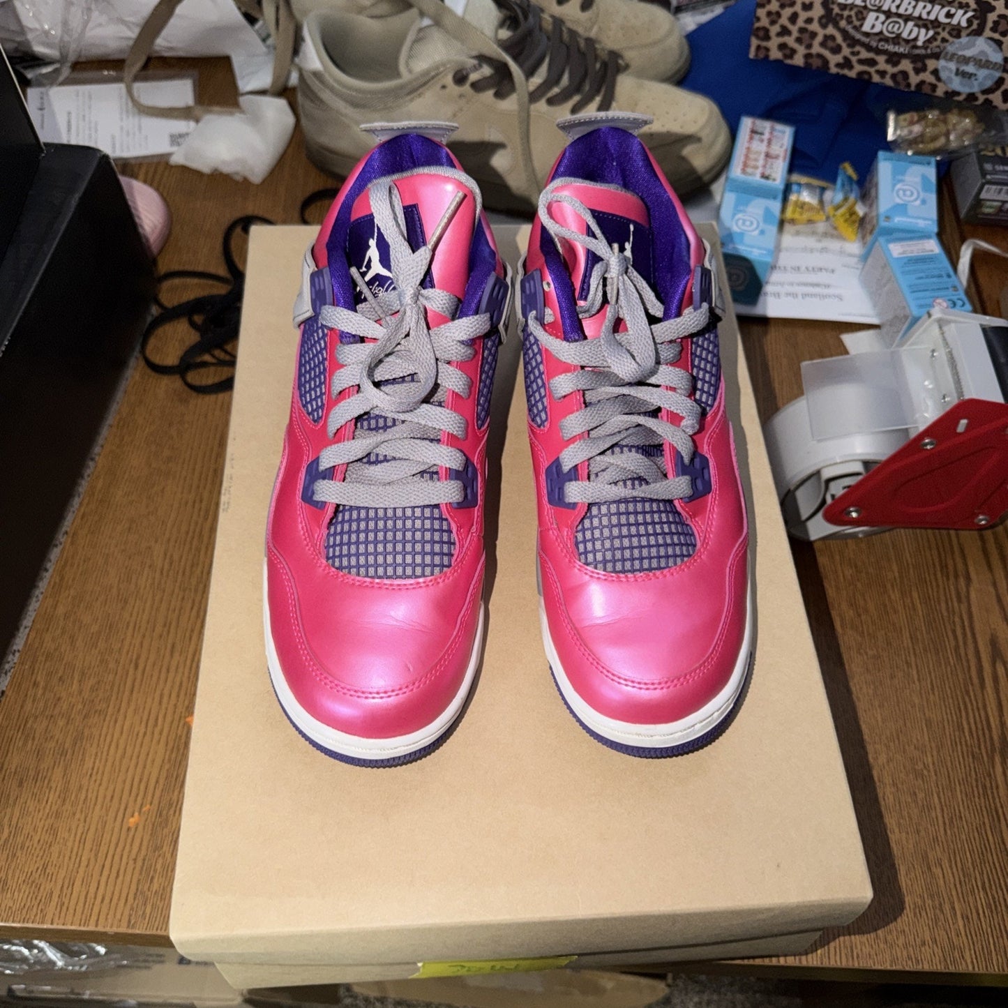 Size 6.5 (GS) - Jordan 4 Retro Low Pink Foil Very Rare
