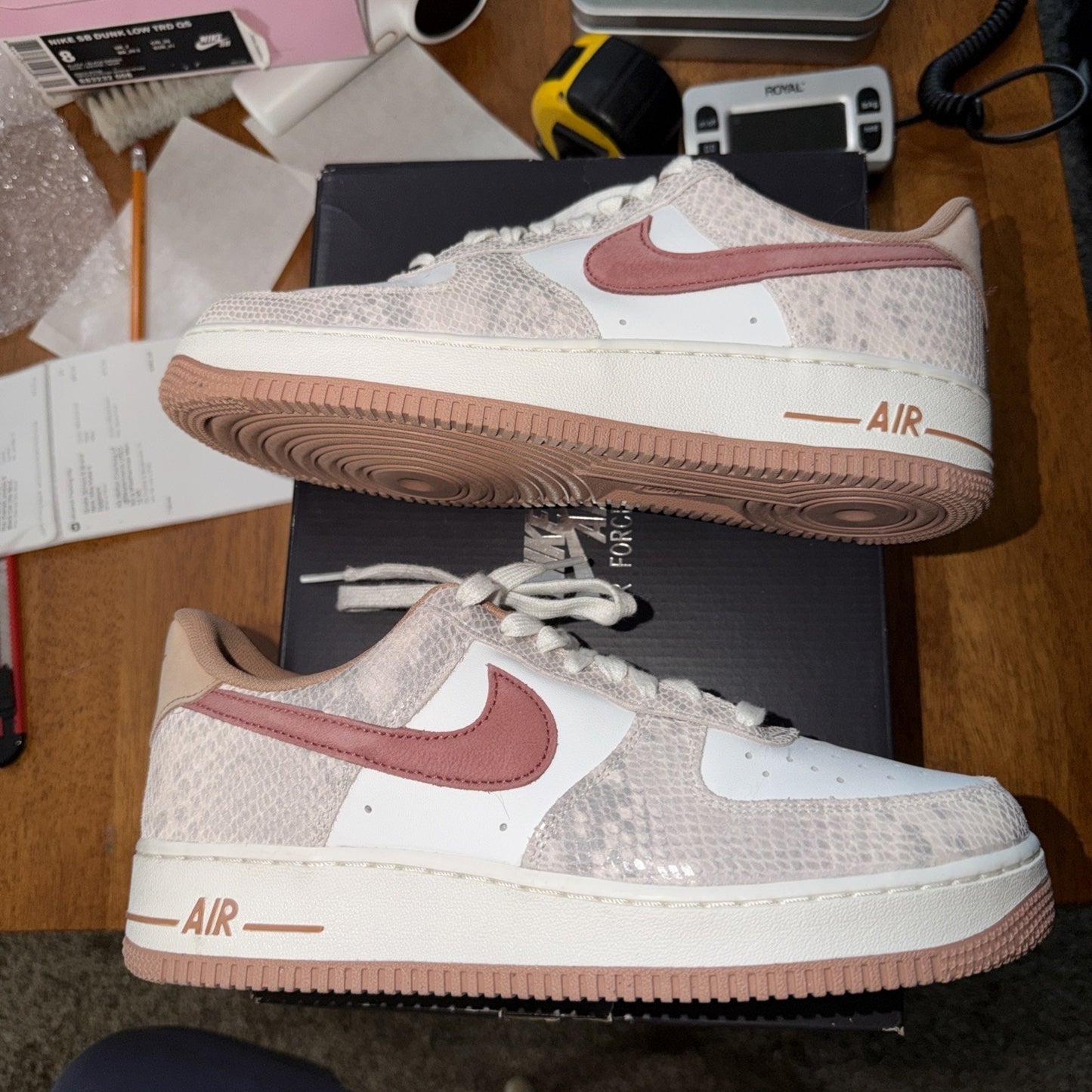Size 9 - Nike Air Force 1 '07 LV8 Snakeskin Pack - Canyon Rust
