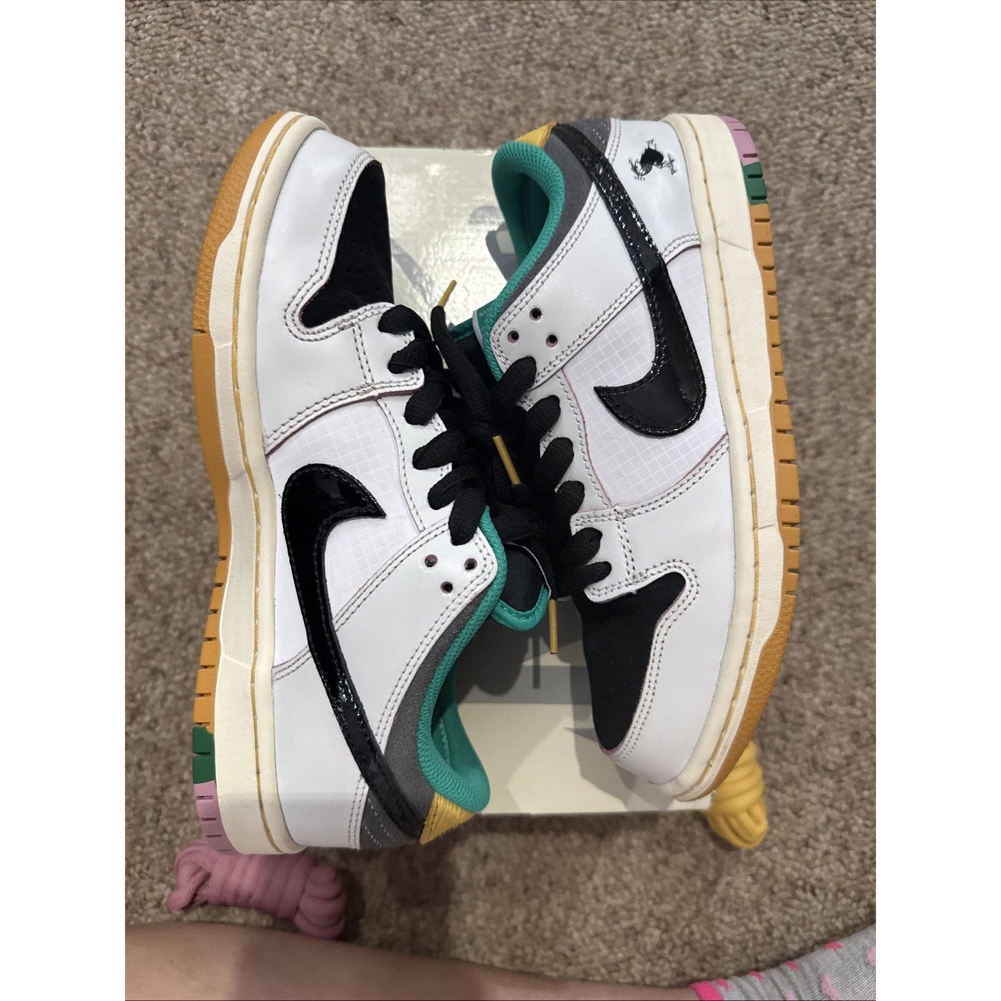 Size 6 - Men's CSEF x Nike Dunk SB Low White Clear Emerald