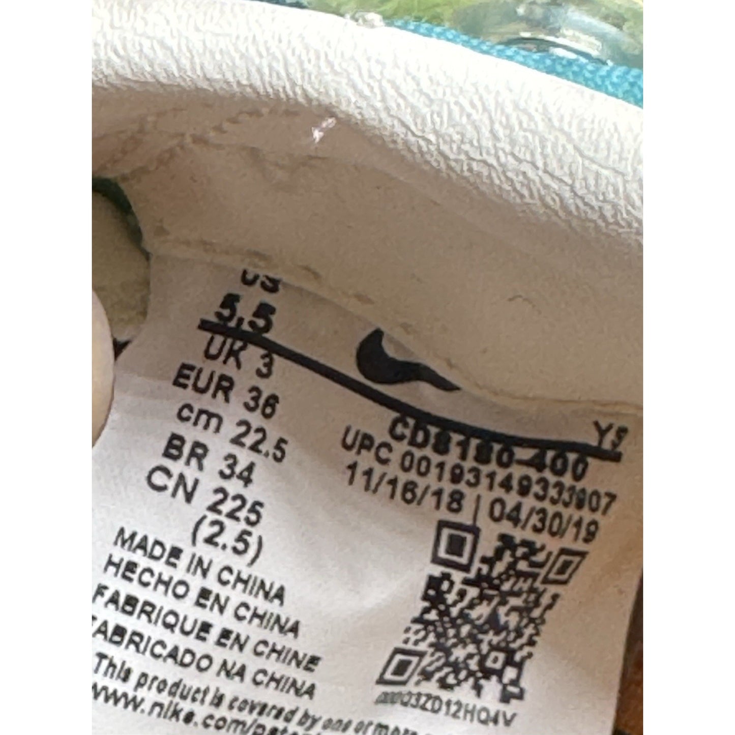 Size 5.5 - Nike Off-White x Waffle Racer Vivid Sky W BS739